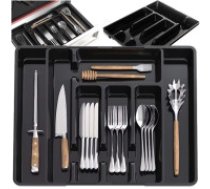 Ruhhy Izvelkams galda piederumu ieliktnis atvilktnei Ruhhy 24748, melns Plastic drawer insert/organizer Ruhhy 24748