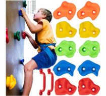KRUZZEL Bērnu kāpšanas akmeņi (rokturi) rotaļu laukumiem un lietošanai mājās Kruzzel 25394, 12... Climbing holds 12 pieces Kruzzel 25394