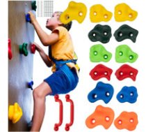 KRUZZEL Bērnu kāpšanas akmeņi (rokturi) rotaļu laukumiem un lietošanai mājās Kruzzel 25396, 15... Climbing holds 15 pieces Kruzzel 25396