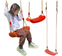 KRUZZEL Kruzzel 00023555 plastmasas šūpoles bērniem, sarkanas Plastic swing - red 23555