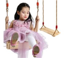 KRUZZEL Kruzzel koka šūpoles bērniem, smilškrāsas Wooden swing 23553