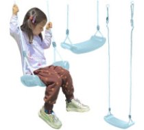 KRUZZEL Kruzzel plastmasas šūpoles bērniem, zilas Plastic swing - blue 25446
