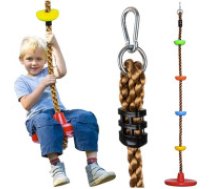 KRUZZEL Kruzzel 25367 bērnu šūpoles ar kāpšanas virvi, daudzkrāsainas Kruzzel 25367 Rope Climbing Swing