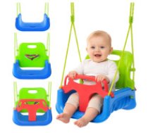 KRUZZEL Kruzzel 3-in-1 bērnu šūpoles mājai un dārzam, zaļi-zilas Kruzzel 3-in-1 green and blue children's swing