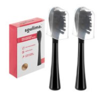 Soulima Zobu birstes uzgaļi Soulima X800 2 gab. Soft un Medium, melni Black toothbrush head 2 pcs Soulima 26932