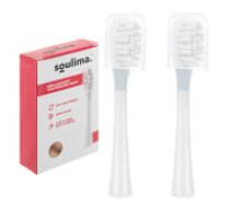 Soulima Soniskās zobu birstes uzgaļi 2 gab Soulima 26929, balti White toothbrush head 2 pcs Soulima 26929