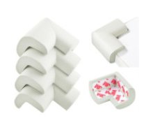 Iso Trade Foam corner protection - 4 pieces (white) PUTU PUTAS - 4 gab, putuplasta stūrītis, plastmasas putuplasts, elastīgas putas, mīkstas putas. Premium Waterproof Safety Foam Corners -     4 Piece Set, Easy to Clean, Adhesive Edge Protectors