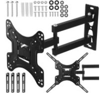 Izoxis Universāls regulējams LCD televizora sienas stiprinājuma kronšteins, piemērots 14-55 collu, 180 grādu rotācija, noliecams, maksimālā slodze 22 kg LCD TERMODERĪGAIS 14-55,     TV pakaramais, uztvērēja turētājs, televizora turētājs, televizora stipri