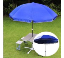 Malatec Regulējams dārza saulessargs, lietussargs ar UV aizsardzību 240 cm (zils)  saules, saliekams, pludmales, nojume, uv aizsardzība, galda, āra lietošanai Adjustable garden     parasol, umbrella with UV protection 240 cm (blue)  solar, foldable, beach, awning, uv protection, table, outdoor