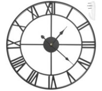 Ruhhy Liels Metāla Sienas Retro Pulkstenis ar Romiešu Cipariem, Melns, 47,5 cm VISA KVALITĀTE, Izstādes dizains, ĪPAŠA MONTĀŽA, VELKUMS 47,5 cm, SPECIFIKĀCIJA. Retro wall clock - black
