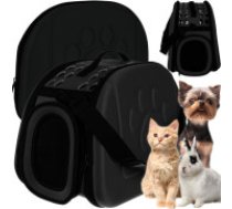 Purlov Transporter - Maisiņš Suņiem/Kaķiem Melns Dzīvnieku pārvadātājs, dzīvnieku soma, dzīvnieku transporta somas, dzīvnieku pārvadāšanas soma, dzīvnieku     pārvadāšanas aksesuārs. ComfortLite Premium EVA Foam Animal Carrier Bag - Ventilated, Durable an