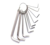 Deli Tools Sešstūra atslēgu komplekti 1,5-10 mm Deli Tools EDL3100 (sudraba krāsā) Uzgriežņu atslēgu komplekts Deli Tools Allen EDL3100 Hexagon spanner sets 1,5-10 mm Deli Tools EDL3100 (silver)