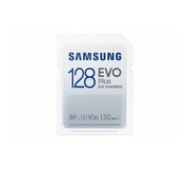 Samsung Samsung SDXC 128GB EVO Plus karte Samsung SDXC 128GB EVO Plus atmiņas karte; SDHC, lietošana spoguļkamerām, 128 GB, UHS-I U3/ 10. klase; Lasīšanas ātrums līdz     130 MB/s, kapacitāte; Fotogrāfi, videografi, klēpjdatoru lietotāji. Samsung SDXC 128