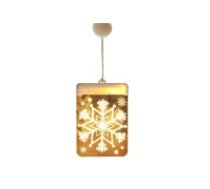 3D LED loga vitrāža, Ziemassvētku dekorācija, silta gaisma 3d stained glass window decoration christmas lights