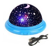 Naktslampiņa "Zvaigžņu Svētdiena" ar LED projekciju  Star projector night light sky round led