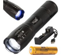 Taktiskā lukture ar CREE Q3 UV testeris Bailong BL-UV-395  Tactical torch bailong zoom cree led q3 uv test