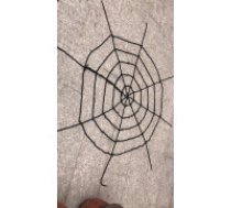 Mākslīgais Lielais Melnais Zirnekļa Tīkls Halloween Dekorēšanai  Artificial large spider web black halloween decoration