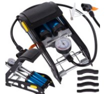 Automašīnas kāju sūknis dvīņu virzuļa gala vāciņi velosipēdu auto matraču... Car foot pump twin piston end caps bicycle auto for balls mattress