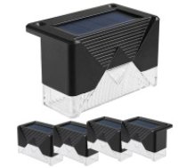 Saules gaismas 4gab LED dārza lampas ar krēslas sensoru  Solar lights 4 pcs led garden for stairs terrace fence dusk sensor