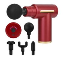 Masāžas Pistole ar 4 Uzgaļiem  Massage gun back body massager strong massage gun pro tips