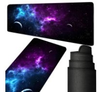 GAMING peles paliktnis XXL COSMOS ZVAIGZNES 80x30 BIEZS paklājiņš Gaming desk pad xxl cosmos stars 80x30 thick