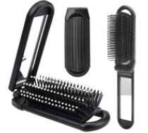 Salokāmā Ceļojuma Matu Suka ar Spoguli, Dažādas krāsas  Hair brush folding mirror travel handy with mirror