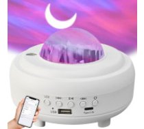 Zvaigžņu projektors un naktslampa ar ziemeļblāzmu un Bluetooth skaļruni Led night light star projector aurora sky projector bluetooth speaker
