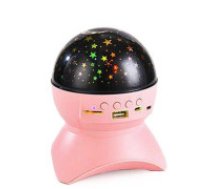 Zvaigžņu LED Nakts Projektors ar Skaļruni un Bluetooth  LARGE STARS PROJECTOR PINK (60) GAB_B