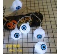 Gaismas 10 LED Karājas Ķirbji Halloween 200cm Gaismas Dekorācija  Lights 10 led hanging eyes halloween 200cm glowing decoration eye decoration