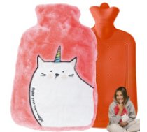 Gumijas termofors ar plīša apvalku lapsa kaķis bērniem  Rubber thermofor in a cover water heater plush cat for children