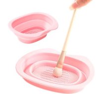 Silikona bļoda kosmētikas otu un sūkļu tīrīšanai  Cleaning bowl for cleaning make-up brushes sponges silicone mat