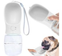 Pārnēsājama suņu ūdens pudele ar bļodu 380ml Water bowl portable dog walking poison 380ml