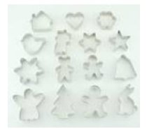 Ziemassvētku Cepumu Piparkūku Formiņas, 15 gab. Gingerbread cookie cutters christmas cookies 15 pcs. To bake