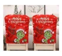 Ziemassvētku dekoratīvs universāls krēsla pārvalks ar Grinču  Festive chair cover decorative universal grinch for backrest