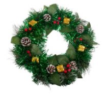 Ziemassvētku vainags ar rotājumiem, 30 cm Garland christmas wreath christmas decorations door decoration window