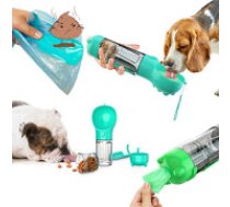 4in1 pārnēsājama ūdens un barības pudele suņiem un kaķiem, 300 ml FOOD DISPENSER/WATER BOWL CWSB02 (48)