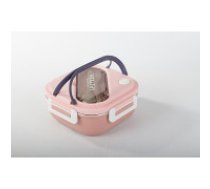 Pusdienu kaste ar nodalījumiem un galda piederumiem mikroviļņu krāsnij 1000ml, rozā LUNCH CONTAINER 1L HXD6638A PINK (48) GAB_B