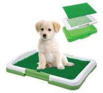 Mājdzīvnieku Suņu Kucēnu Tualete ar Mākslīgo Zālienu Zālāju  Puppy dog grass litter tray learning mat