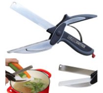 Virtuves šķēres ar dēli dārzeņiem, gaļai un augļiem  Vegetable, meat and fruit kitchen scissors with board