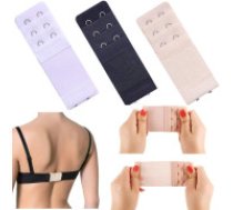 Krūštura aizdares pagarinātājs, 3 gab., balts/melns/bēšs Bra clasp extender 3 pcs