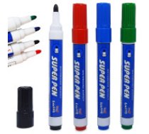 Baltās tāfeles marķieri, 4 krāsu komplekts  Easylum markers easylum pencil papers x4