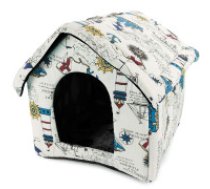 Liela klēts veida mājiņa suņiem un kaķiem 35cm x 33cm x 38cm, balta ar melnu iekšpusi  Kennel dog bed cat kennel playpen