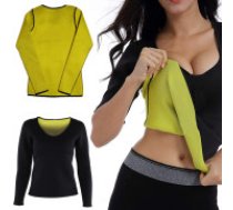 SievieÅ¡u Fitnesa Neoprena T-krekls ar GarÄm PiedurknÄm Svara ZaudÄÅ¡anai, M izmÄrs  Ladies' fitness neoprene long sleeve t-shirt