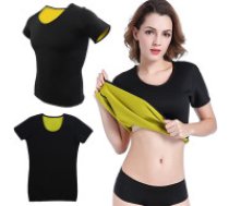 SievieÅ¡u Fitnesa Neoprena T-krekls Svara ZaudÄÅ¡anai, M izmÄrs  Women's neoprene fitness t-shirt short sleeve