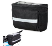 Velosipēda stūres soma, ūdensizturīga, melna Handlebar pannier large bicycle bag