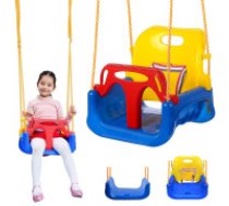 Bērnu dārza šūpoles 3in1 regulējamas ar atzveltni, zilas Children's garden bucket hall 3in1 powerful