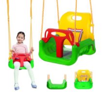 Bērnu dārza šūpoles 3-in-1, zaļas Children's garden bucket hall 3in1 powerful