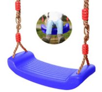 Bērnu dārza šūpoles izturīgs plastmasas dēlis 100kg, zilas Garden swing for children rocking board strong