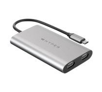 Hyper , HyperDrive Universal USB-C To Dual HDMI Adapter with 100W PD Power Pass-Thru , USB-C to HDMI , Adapter