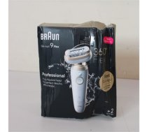 SALE OUT. Braun 9-011 3D Silk-epil 9 Flex Epilator, White/Gold , Braun , Epilator , 9-011 3D Silk-epil 9 Flex , Operating time (max) 50 min , Number of power levels 2 , Wet & Dry , White/Gold , DAMAGED PACKAGING